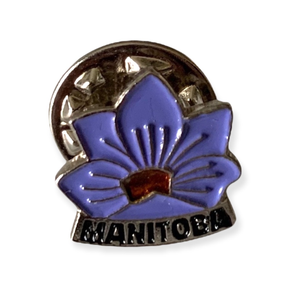 Manitoba purple tie tack hat pin